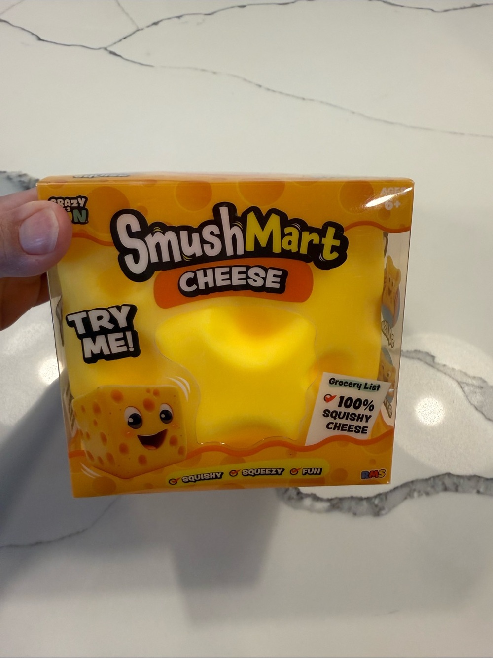 Cheese Squishy Toy - Bright Yellow